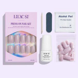 New Lilac St. Grey Wisteria Set of 30 Press On Nails